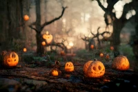 orange halloween backdrop for photography left behind