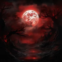 red , black backdrop for photography blood moon iii