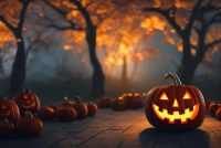 orange backdrop for photography trick or treat night
