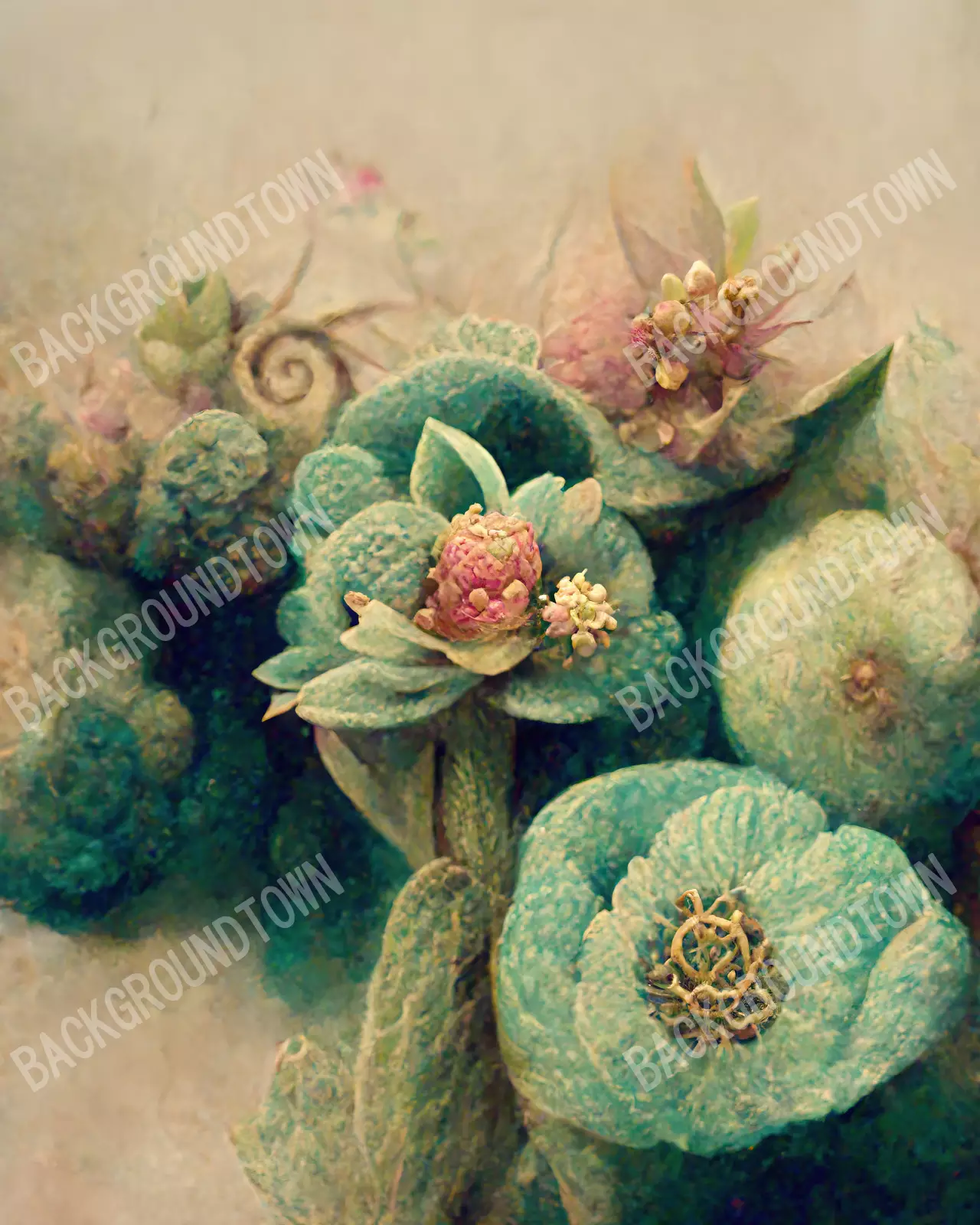 photo of Jeweled Succulents Photography Backdrop
