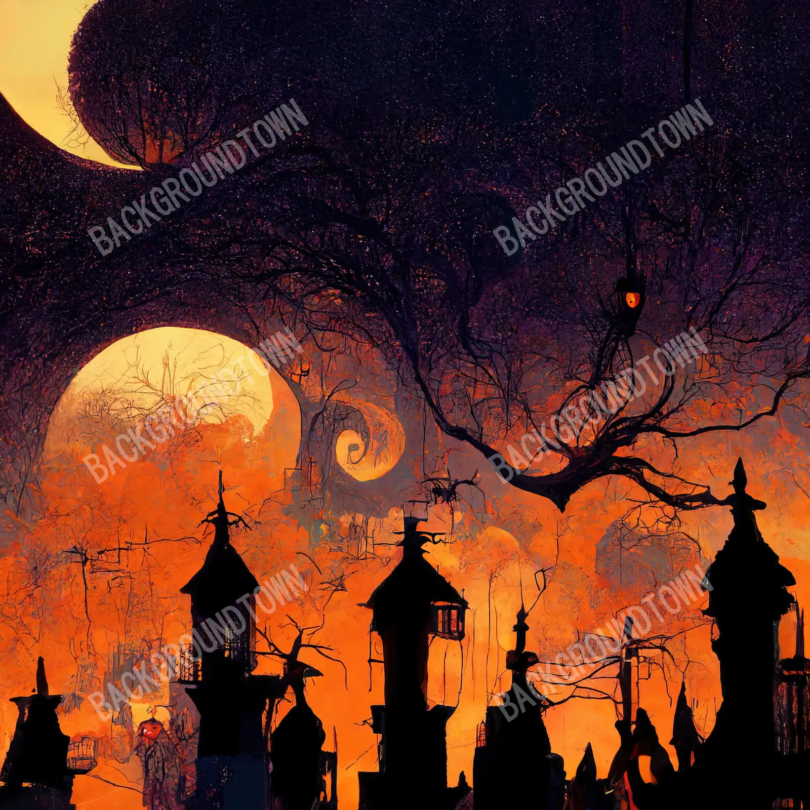 photo of Halloween Town 2 Photography Backdrop