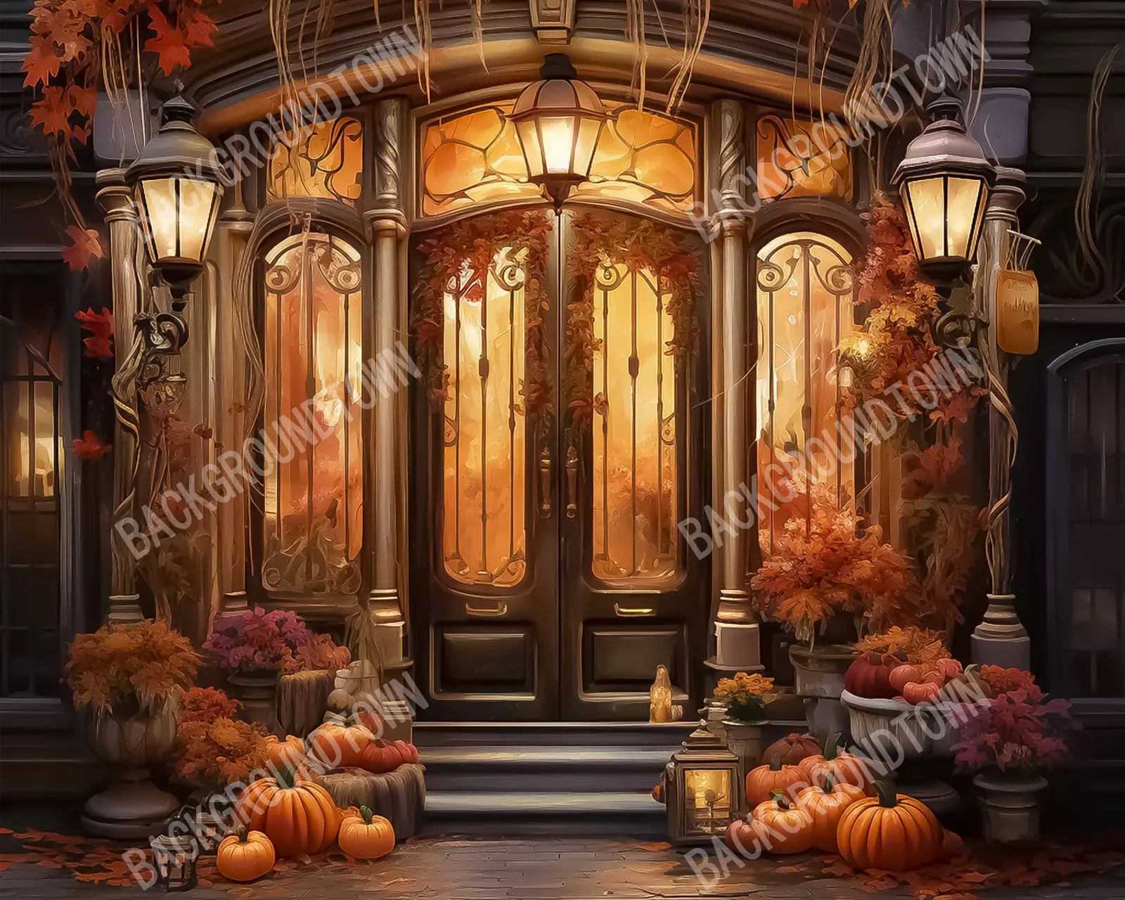 photo of Autumn Store Front 2 Photography Backdrop