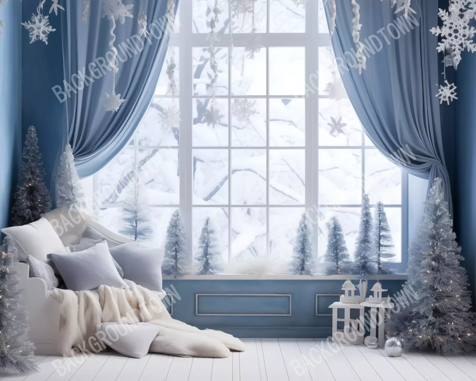 photo of White And Blue Window 1 Photography Backdrop