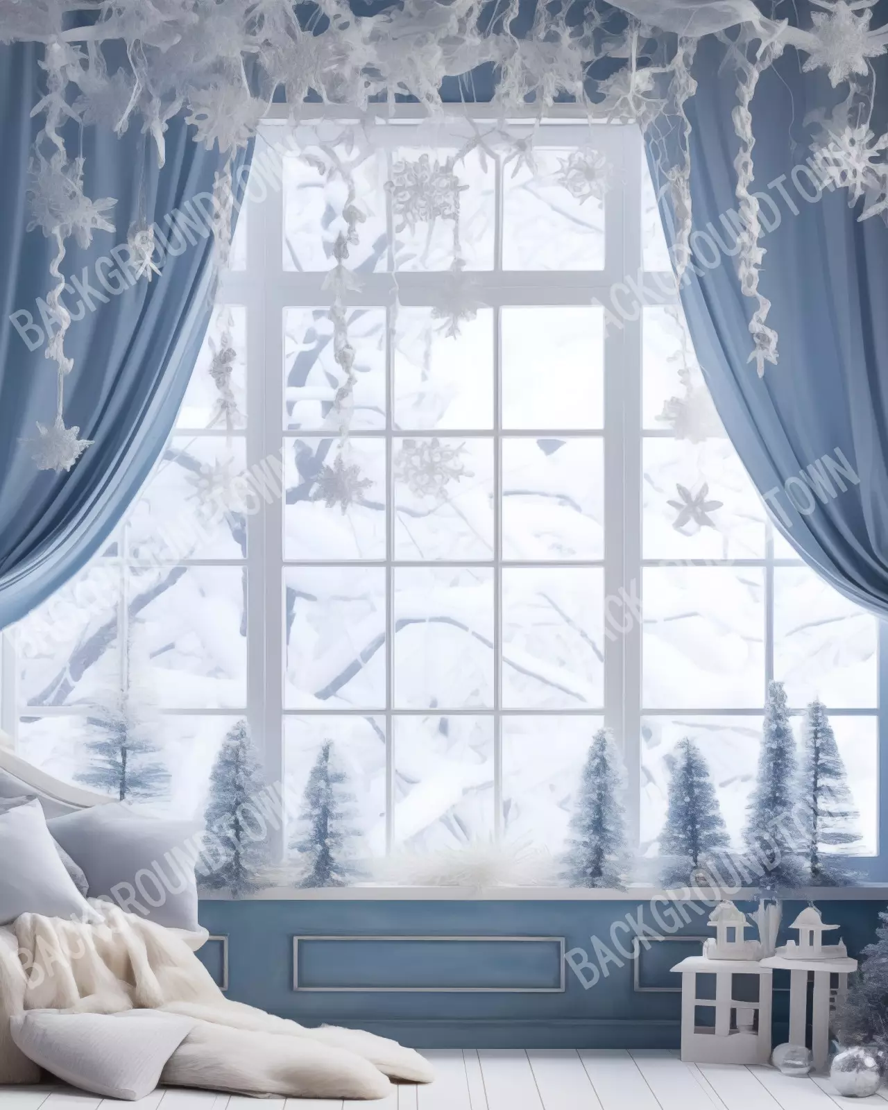 photo of White And Blue Window 1.2 Photography Backdrop