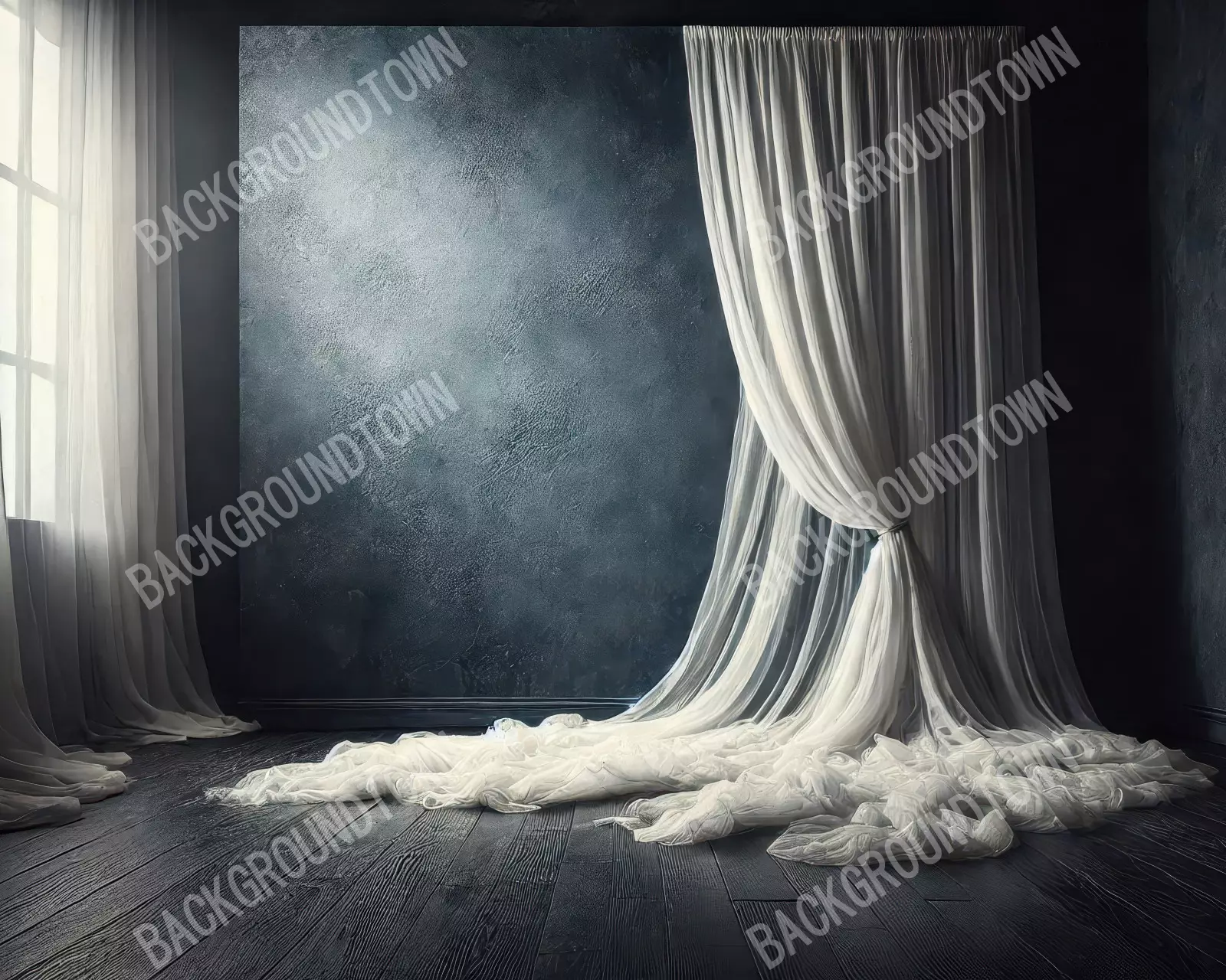 photo of Amora Blue Curtain Wall I Photography Backdrop