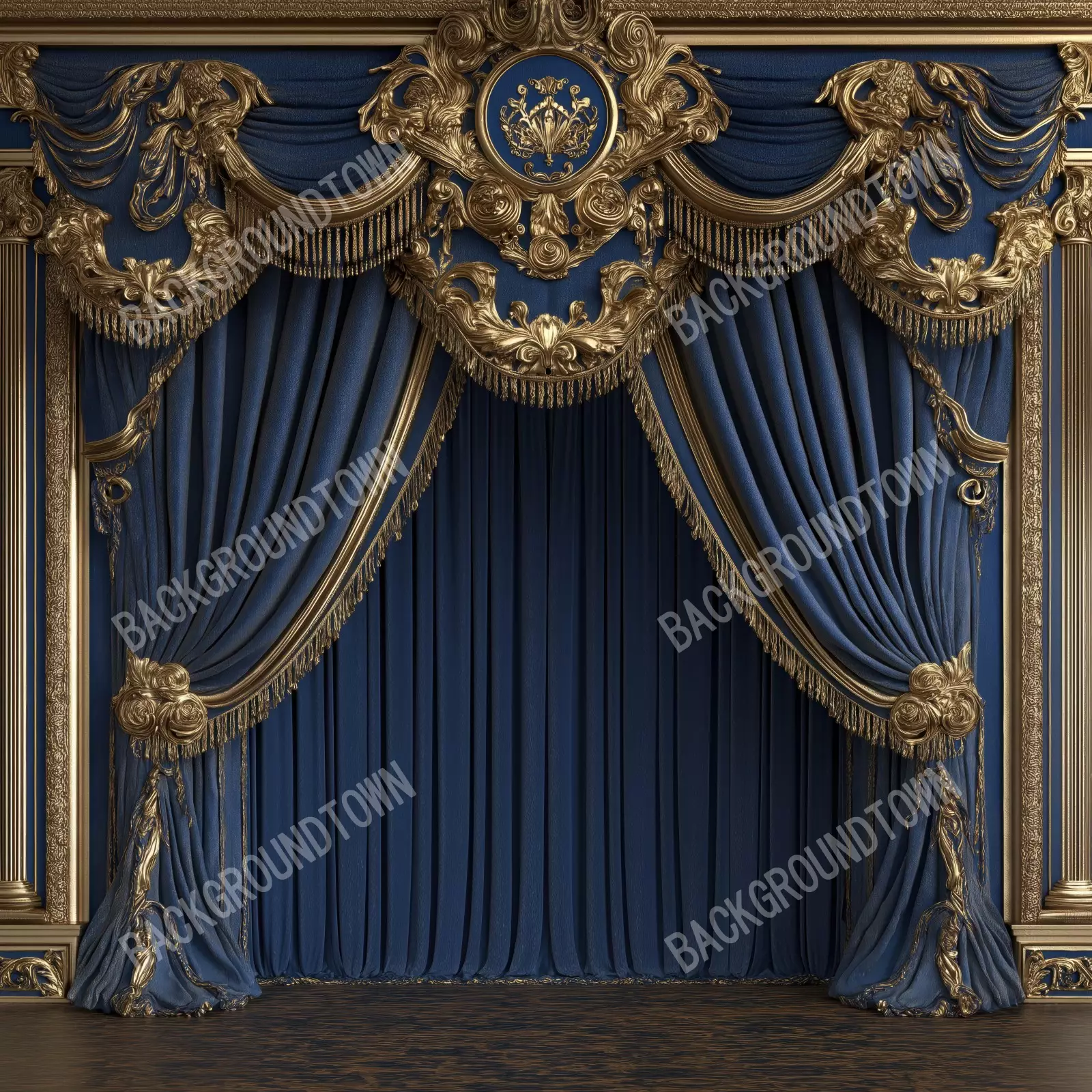 photo of Royal Blue Bed Alcove Photography Backdrop